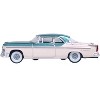 1955 Chrysler New Yorker Deluxe St. Regis Jade Green Metallic and Cream 1/87 (HO) Scale Diecast Model Car by Oxford Diecast - 3 of 4