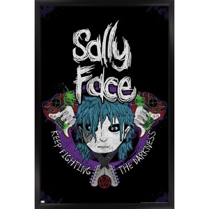 Trends International Sally Face - Crossed Guitars Framed Wall Poster Prints - 1 of 4