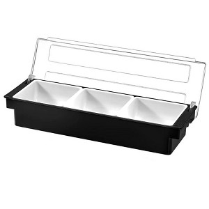 Aoibox Ice Chilled Serving Tray with 3 Compartments - Condiment Server Caddy for Fresh & Cool Food Presentation, Dishwasher Safe - 1 of 4