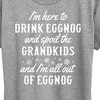 Women's - Instant Message - Drink Eggnog And Spoil The Grandkids Christmas Short Sleeve Graphic T-Shirt - 2 of 4