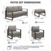 Gymojoy 7 Pieces Outdoor Sofa Swivel Chair Ottoman with Patio Chair Set - 2 of 4