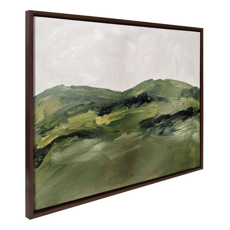 28&#34; x 38&#34; Sylvie Green Mountain Landscape Framed Canvas by Amy Lighthall Brown - Kate &#38; Laurel All Things Decor, 1 of 16