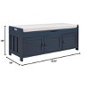 GustoWave Shoe Storage Bench with Removable Cushion and 3 Shutter-Shaped Doors, End of Bed & Entryway Bench, Flap Top Hidden Storage Space - 3 of 4