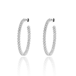 Hollywood Sensation Crystal Hoop Earrings - 1 of 2