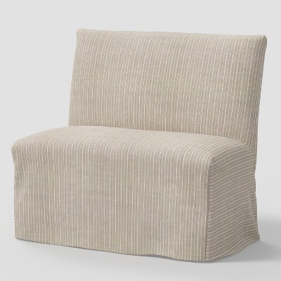 Replacement Slipcover Only for 38" Jean Dining Banquette in Pinstripe Linen - Threshold™