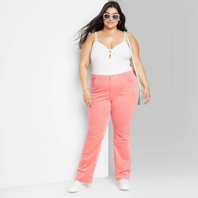 plus size corduroy trousers