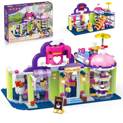 HogoKids Kids Building Blocks Toys, 333Pcs Cake Shop Building Set with Cash Register, Coffee Machine for Ages 6+