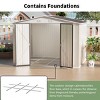 10x8 FT Outdoor Metal Garden Shed,Large Backyard Storage Shed with Hinge Door and Foundation,Metal Tool Shed with 4 Ventilations-Coolbibila - 2 of 4