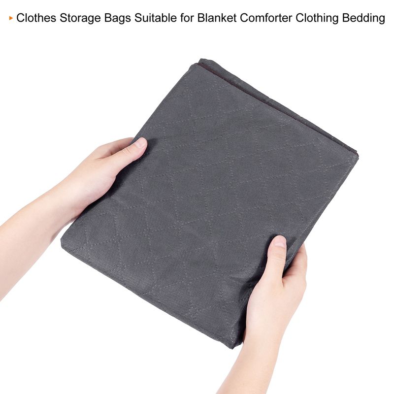 Unique Bargains Foldable Clothes Storage Bins Closet Organizers with Reinforced Handles Blankets Bedding, 5 of 7