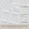 LunaLulinlk White Boho Shower Curtains With Tassels,Heavy-Duty Mold/Mildew-Resistant - 3 of 4