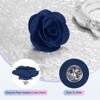 Unique Bargains Silk Alloy Created Camellia Flower Lapel Pin for Men Suit 2 x 1.3 inch 16 Pcs - 2 of 4