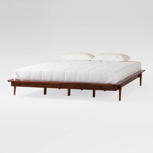 Boho Solid Wood King Platform Bed Walnut - Saracina Home : Target