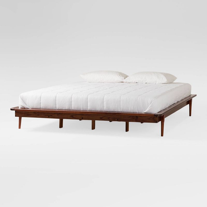 Boho Solid Wood King Platform Bed - Saracina Home, 1 of 15