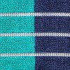 2pc Kids' Hand Towels Striped Colorblock - SKL Home: Midweight Cotton, Terry, Bathroom Hand Towels, Navy & Teal - 3 of 4