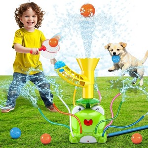 Vatos Water Sprinkler Baseball Toy for Outdoor Play, 2-in-1 Frog Summer Water Game for Boys Girls - 1 of 4
