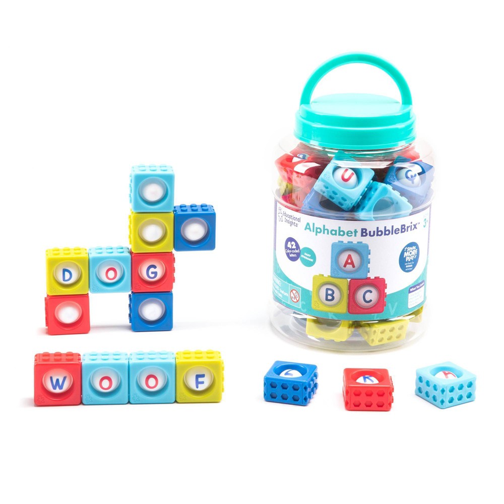 Photos - Doll Educational Insights Alphabet BubbleBrix Pop Blocks Set 