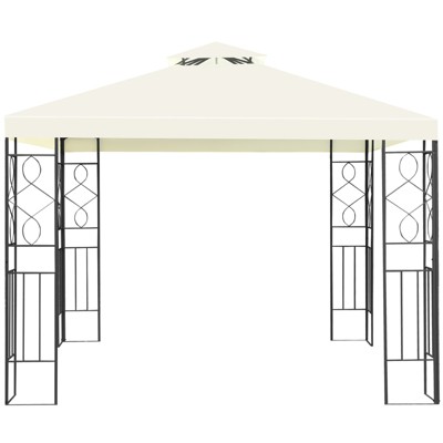 Tangkula 2-Tiers 10'x10'Outdoor Canopy Gazebo Art Steel Frame Party Patio Large Canopy Gazebo W/Netting