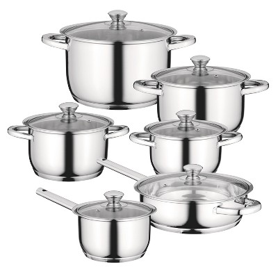 BergHOFF Essentials Comfort 6pc 18/10 SS Cookware Set in the Cooking Pans &  Skillets department at