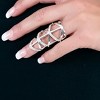 Lucy Quartermaine Art Deco Armour Ring - Bold Sterling Silver Design - 3 of 4