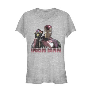 Juniors Womens Marvel Avengers: Endgame I Am Iron Man T-Shirt - 1 of 3