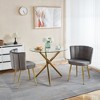 NicBex Set of 2 Modern Dining Chairs with Cushions and Comfortable Backrest,Velvet Armless Chairs for Kitchen,Living Room - 2 of 4