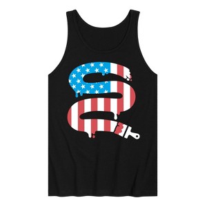 Men's - Instant Message - Paintbrush Painting American Flag Graphic Tank Top - 1 of 4