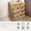 4 Drawer Dressers for Bedroom, Modern Closet Chest of Drawers with Waveform Fluted Panel, Wood Storage Dressers Organizer for Living Room - 4 of 4