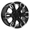 OE Wheels CV65 20 Inch Rim Fits Silverado 1500 ZR2 Style 6x139.7 20x9 Gloss Black Machined - Hollander 14089 (1) - 3 of 4