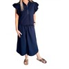 Women's Textured Casual Crop Pant - entro - 2 of 4