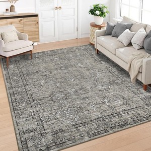 Hallway Runner Rug Machine Washable Vintage Distressed Rug Indoor Carpet - 1 of 4