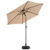 KTMBDW 9' Round Steel Market Umbrella, Outdoor Table Umbrella, Crank Lift, Auto Tilt, for Deck, Backyard, Pool (Base Not Included) - 2 of 4