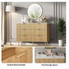 Nasitip Fluted Wood 6-Drawer Dresser, Modern Chest with Gold Handles, Large Bedroom Storage for Clothes, Living Room, Entryway - 4 of 4