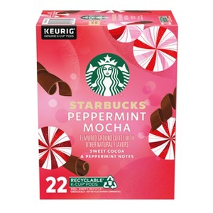 Starbucks Peppermint Mocha Light Roast Keurig K-Cup Coffee Pods - 22ct - 1 of 4