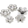Crocs Jibbitz Monochrome Silver Flowers Shoe Charms 5pk - 2 of 4