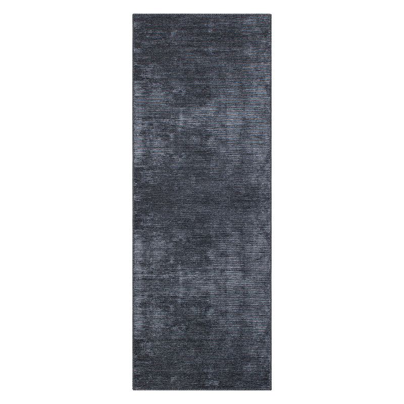 World Rug Gallery Contemporary Distressed Stripe Machine Washable Area Rug, 1 of 13