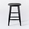 Haddonfield All Wood Backless Counter Height Barstool Black - Threshold™ designed with Studio McGee: Solid Painted Rubberwood, 24" - image 3 of 4