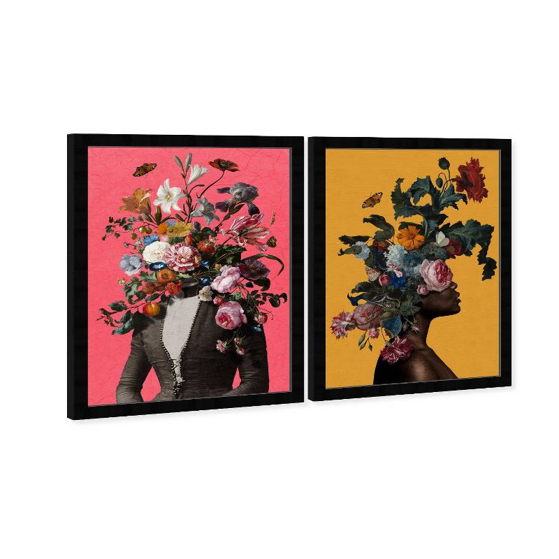 15&#34; x 21&#34; (Set of 2) Floral Portraits Framed Wall Art Prints Yellow - Wynwood Studio, 3 of 8
