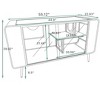 Kumasinova 55" Spacious Cat House with Tempered Glass,Modern Cat Cage for Living Room,Study Room&Hallway,Indoor Cat Furniture with Shelves - 2 of 4
