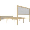 Acekool Velvet Bed Frame - Quilted Headboard & Storage Space - 3 of 4