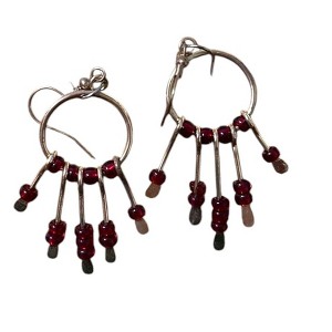 Michelle Marie Boutique's Gemstone Hoop Paddle Earring - 1 of 4