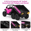 Jojoka 24V Ride on Dump Truck for Kid with Electric Dump Bed & Remote Control, Extra Shovel, Music Player, Key Start for Safety - 3 of 4
