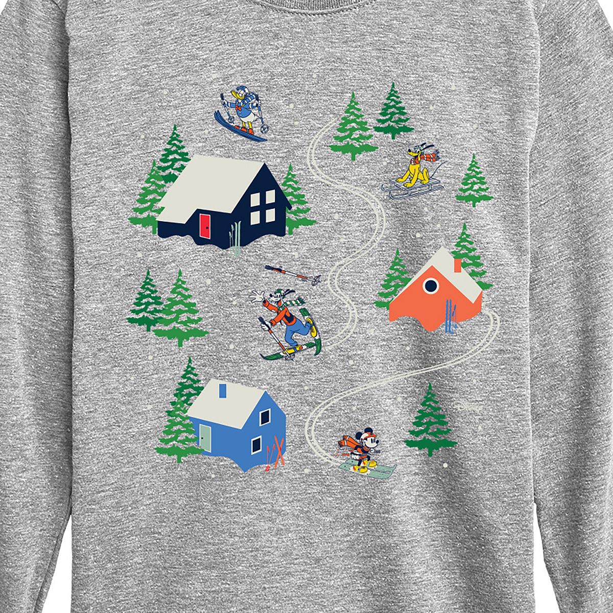 Boys' - Disney - Mickey Friends Ski Long Sleeve Graphic T-Shirt - thumbnail 2