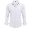 COOFANDY Men's Long Sleeve Muscle Fit Dress Wrinkle-Free Button Down Business Casual Shirts - 3 of 4