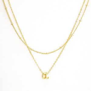 Turandoss 2PCS Gold Initial Necklaces for Women Girls, Dainty Layered Pendant Necklace, Gold Jewelry for Women, Birthday Gifts for Girls 8-18 - 1 of 4