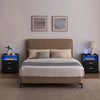 Homhougo Nightstand with LED Lights and 2 Storage Drawers Black - 3 of 4