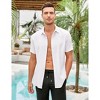Men's Casual Button Down Shirts Relaxed Fit Short Sleeve Shirt Stylish Summer Beach Shirt - 2 of 4