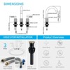 ChicFurnit Bathroom Sink Faucet 2 Handle Widespread with Pop Up Drain and Water Hoses for Bathroom, Gold, 14.65"*11.97"*3.66" - 3 of 4