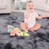 Large Shag Rug Living Room Bedroom Area Rug Non Slip Ultra Soft Modern Solid Color Nursery Throw Carpet Cozy Plush Fuzzy Tie-Dyed Rug - 4 of 4