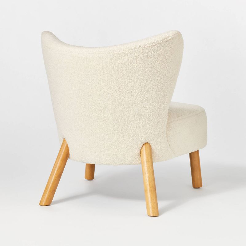 Sculpted Faux Shearling Accent Chair Cream - Threshold&#8482; designed with Studio McGee, 5 of 13