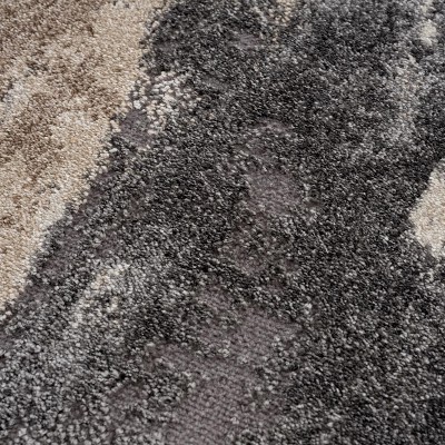 Gray Abstract 8' x 10' Synthetic Area Rug